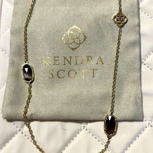Kendra Scott Gold Long necklace in Gray Smoke